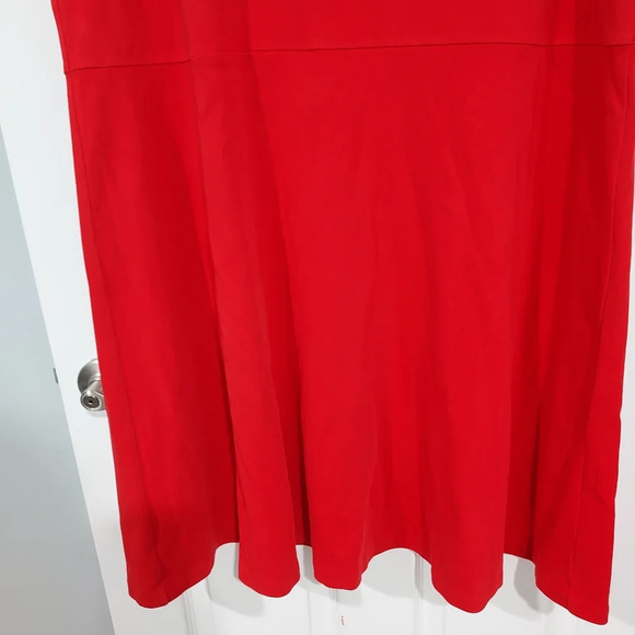 Talbots Woman Petite Red Crochet Sleeveless Fit and Flare Dress in Size 3XP - Picture 4 of 12